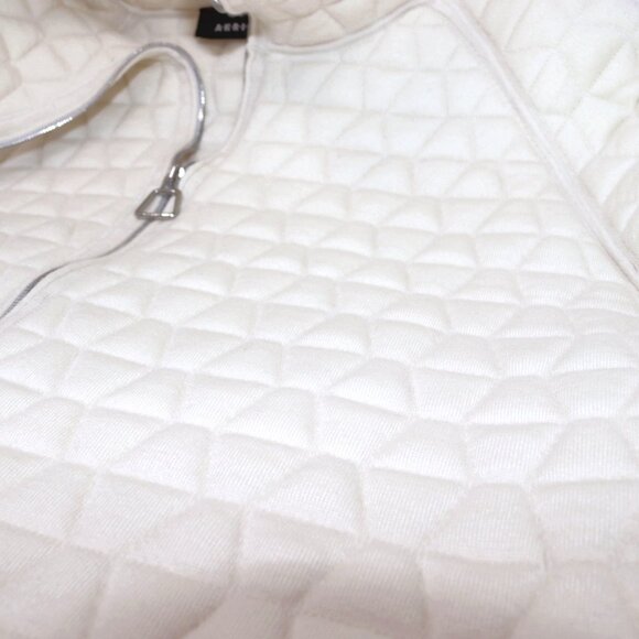 Akris 6 Medium Quilted Ivory Parka Jacket Blazer Coat - Picture 13 of 15